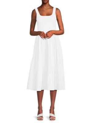 Volume Solid Sleeveless Midi Dress | Saks Fifth Avenue OFF 5TH