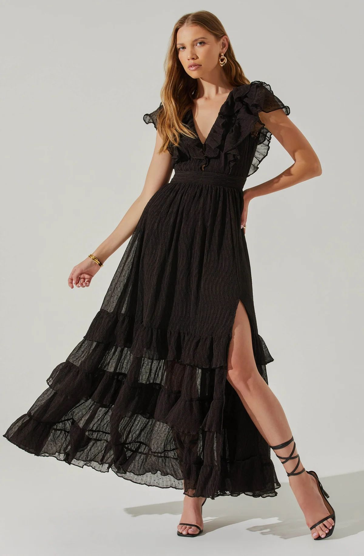 Tiara Ruffle Maxi Dress | ASTR The Label (US)