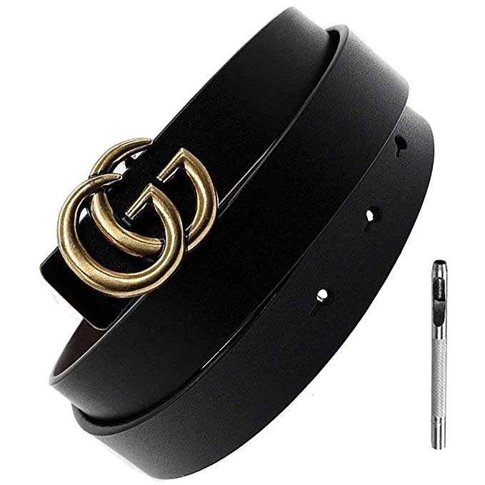 SUIBIAN Womens Genuine Leather Thin Belts For Jeans 1.18″ Wide | Amazon (US)