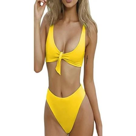 Womail Womens Piece Of Swimsuit Solid Bowknot Bikini Swimwear Beachwear Bathing Suit | Walmart (US)