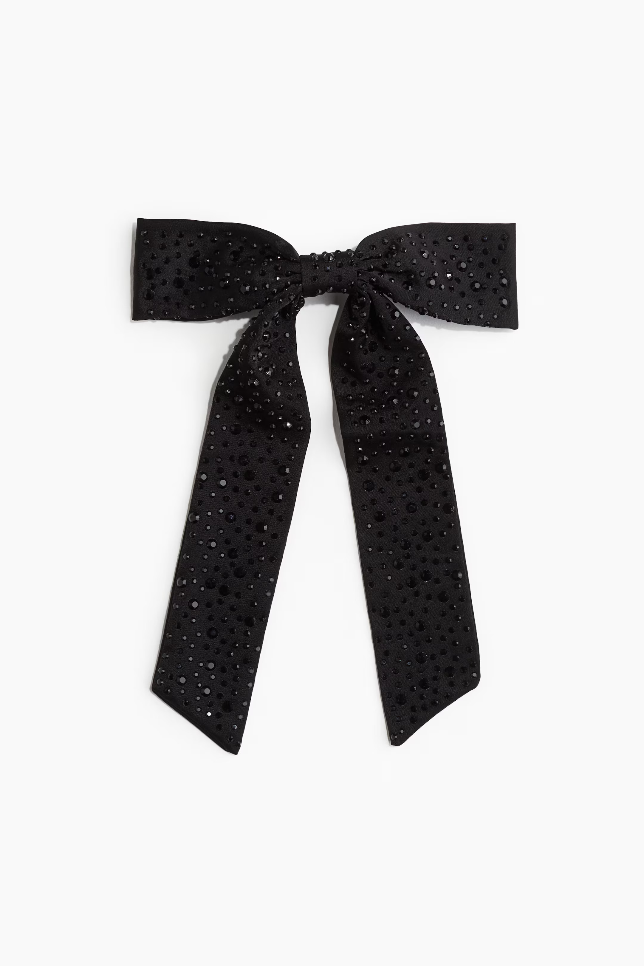 Embellished satin bow hair clip - Black - Ladies | H&M GB | H&M (UK, MY, IN, SG, PH, TW, HK)