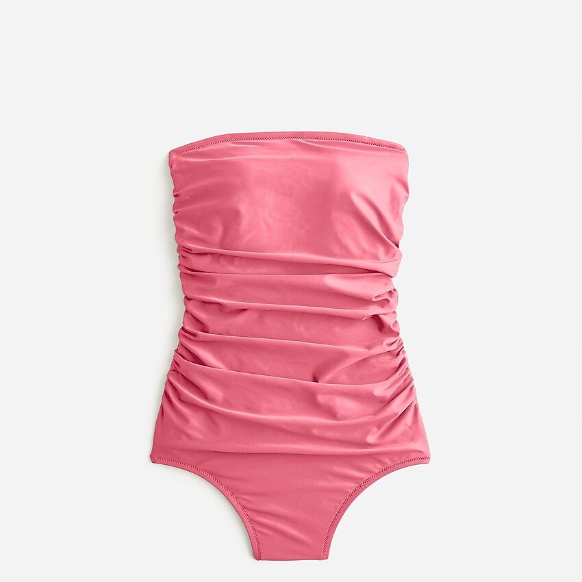 Ruched bandeau one-piece | J.Crew US