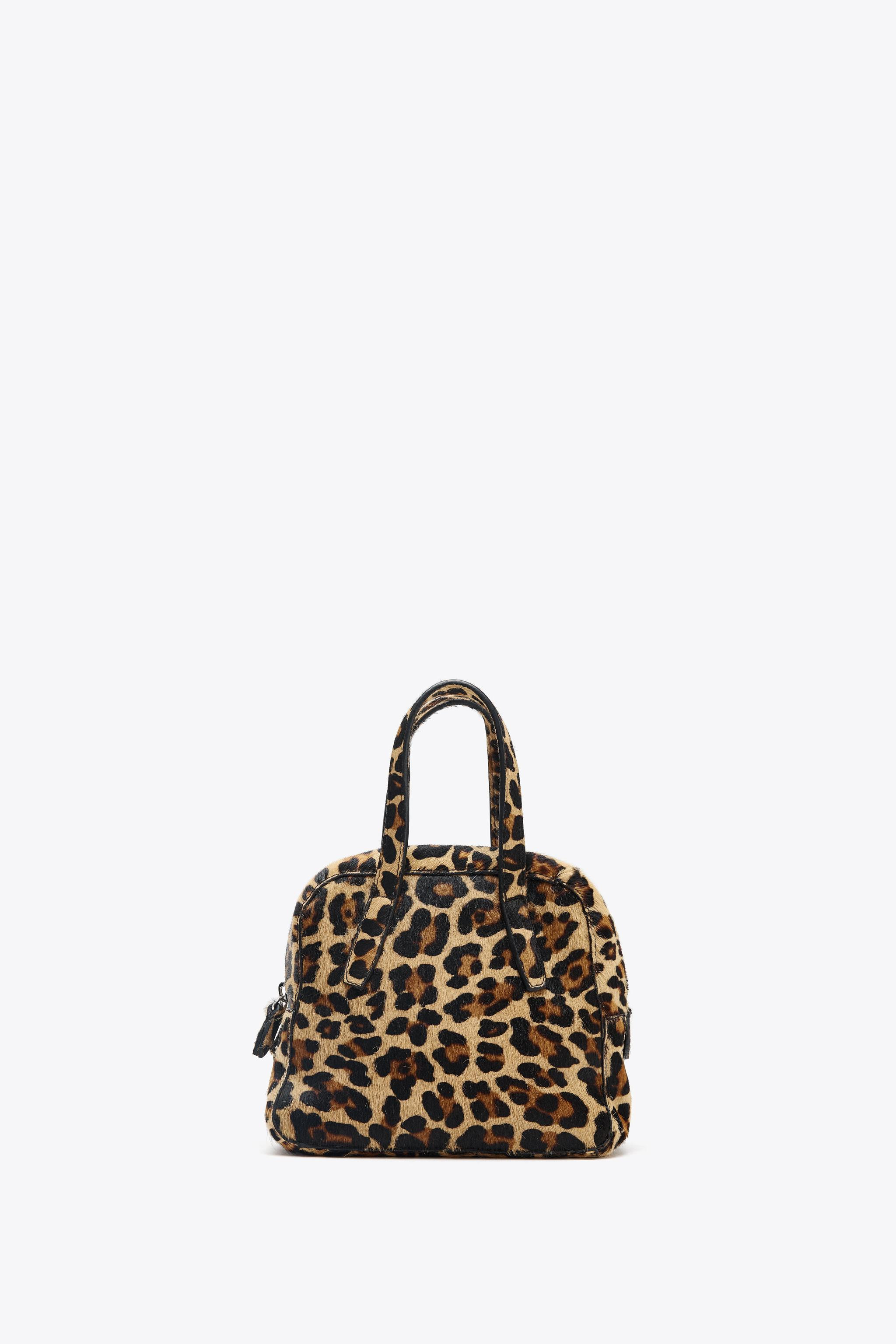 ANIMAL PRINT FUR MINI BOWLING BAG | Zara US