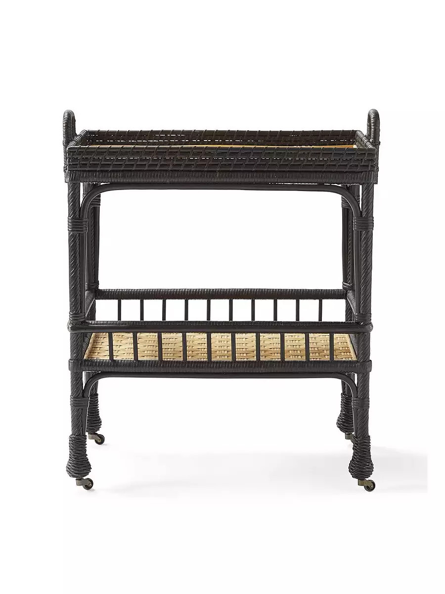 South Seas Rattan Side Cart | Serena and Lily