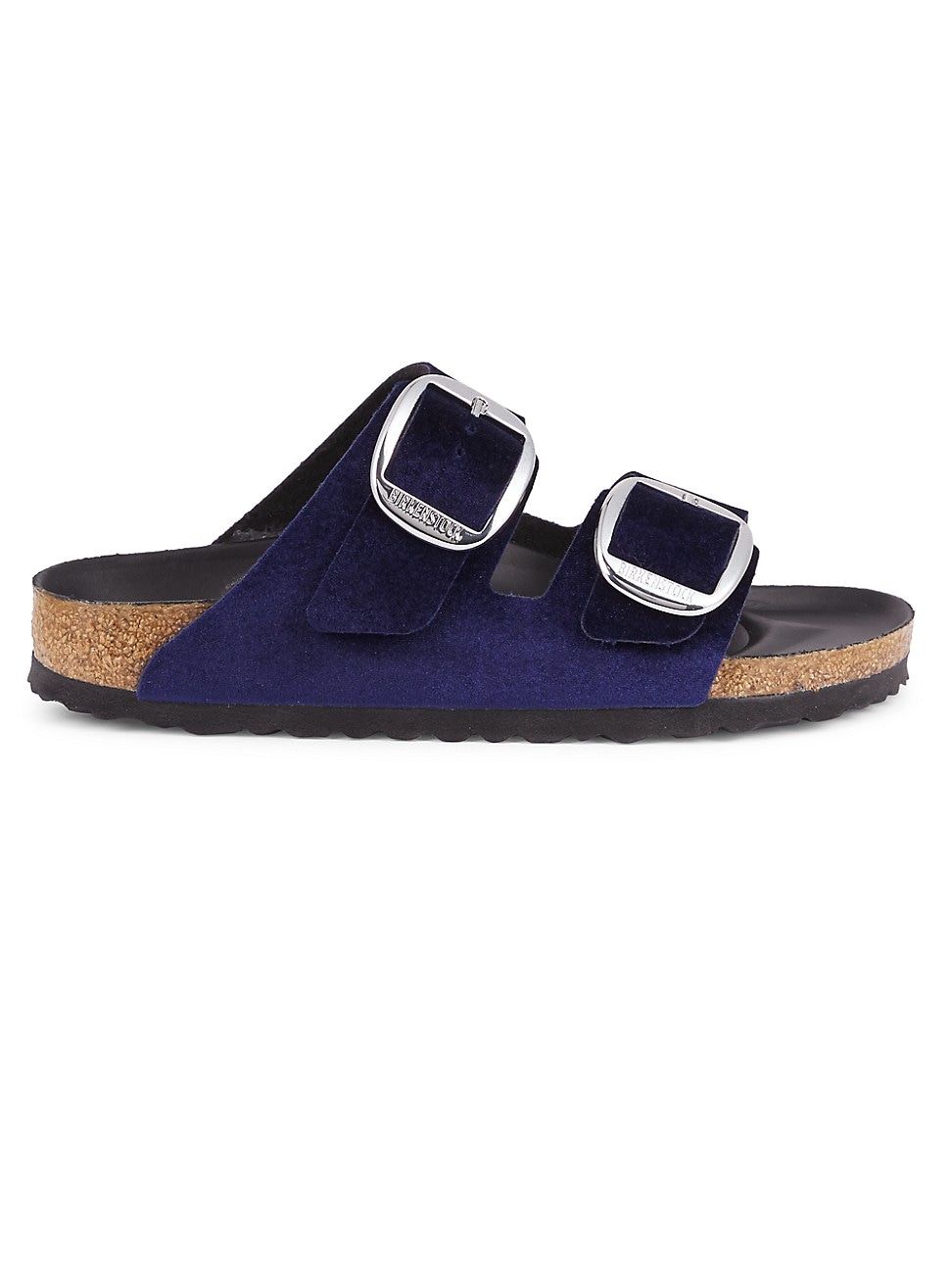 Women's Arizona Big Buckle Velvet Sandals - Midnight - Size 8 | Saks Fifth Avenue