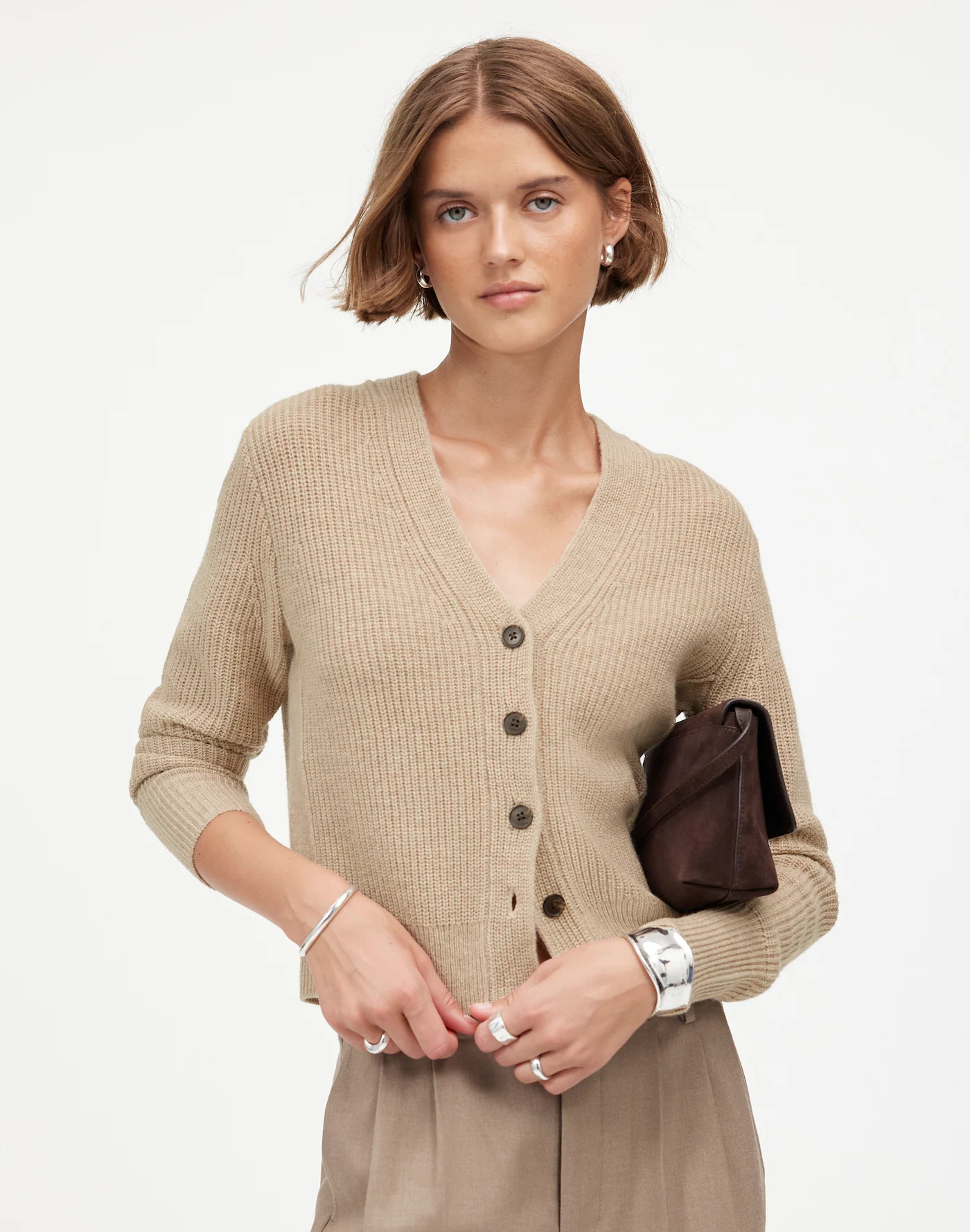 SoftWool Button-Front Cardigan | Madewell | Madewell