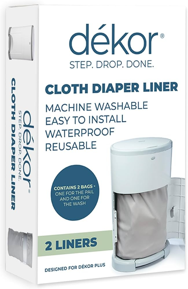 Diaper Dekor Cloth Diaper Liner | 2 Count | Gray | Perfect for Cloth Diapers | Just Step – Drop... | Amazon (US)