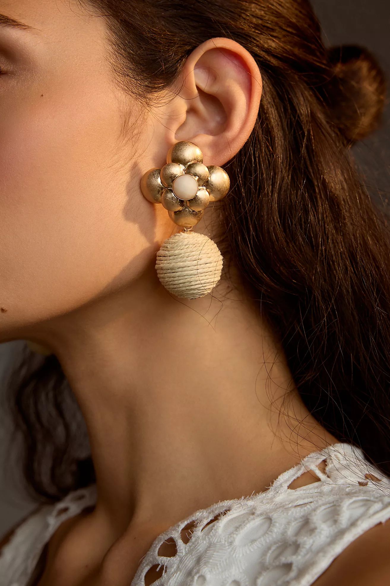 Floral Raffia Getaway Drop Earrings | Anthropologie (US)