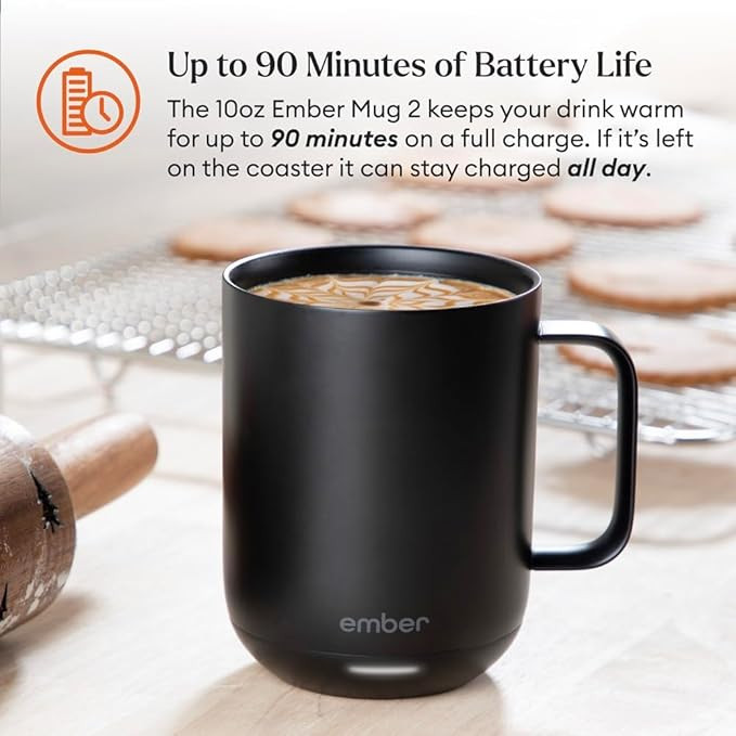 Ember Temperature Control Smart Mug 2, 10 Oz, App-Controlled Heated Coffee Mug with 80 Min Batter... | Amazon (US)