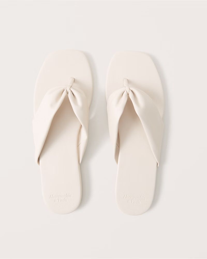 Soft Gathered Flip Flops | Abercrombie & Fitch (US)