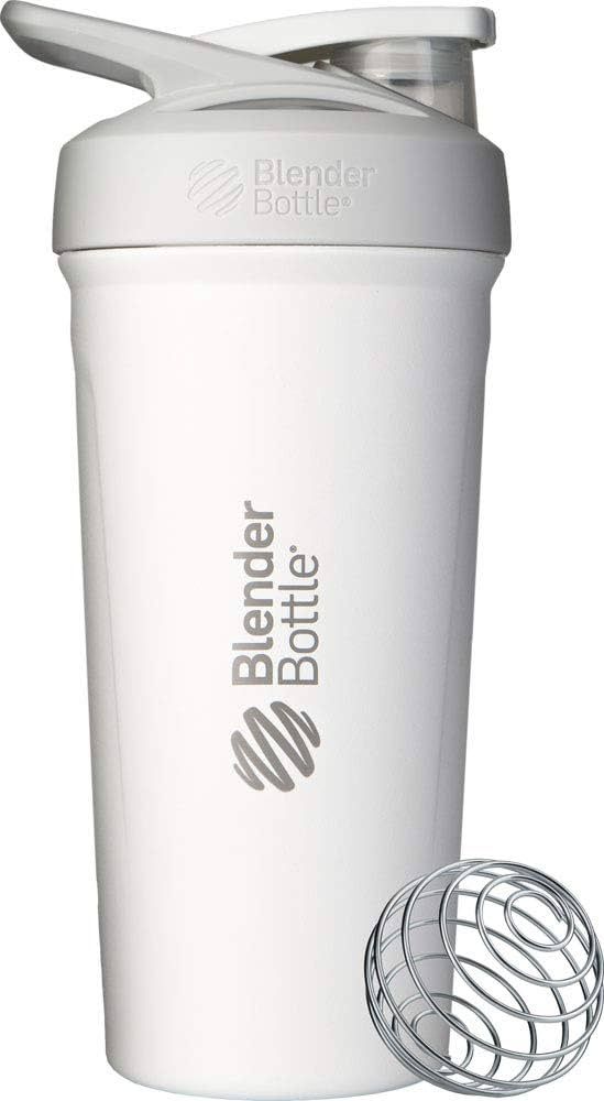 Amazon.com: BlenderBottle Strada Shaker Cup Insulated Stainless Steel Water Bottle with Wire Whis... | Amazon (US)