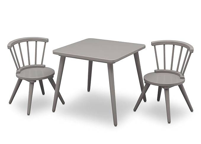 Delta Children Windsor Kids Wood Table Chair Set (2 Chairs Included) - Ideal for Arts & Crafts, S... | Amazon (US)