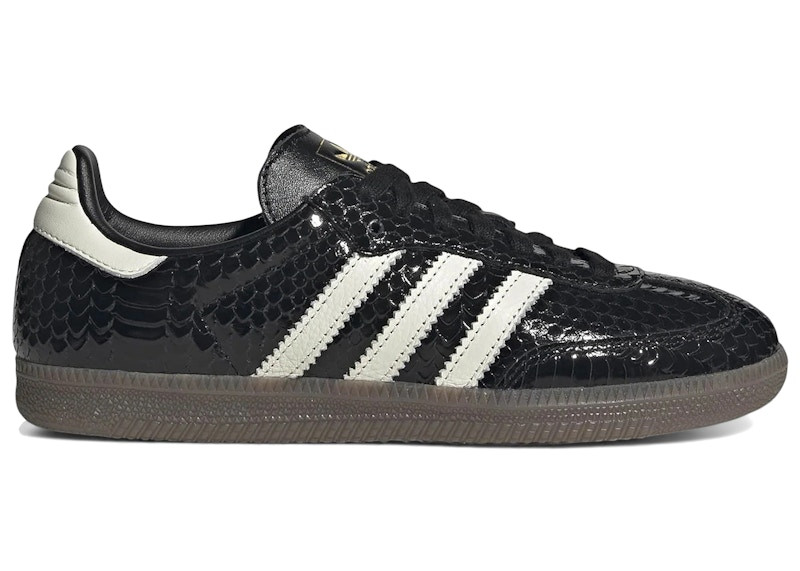 Adidas Samba OG Patent Snakeskin Black (Women's) Sneakers in Core Black/Off White/Gum Five | StockX