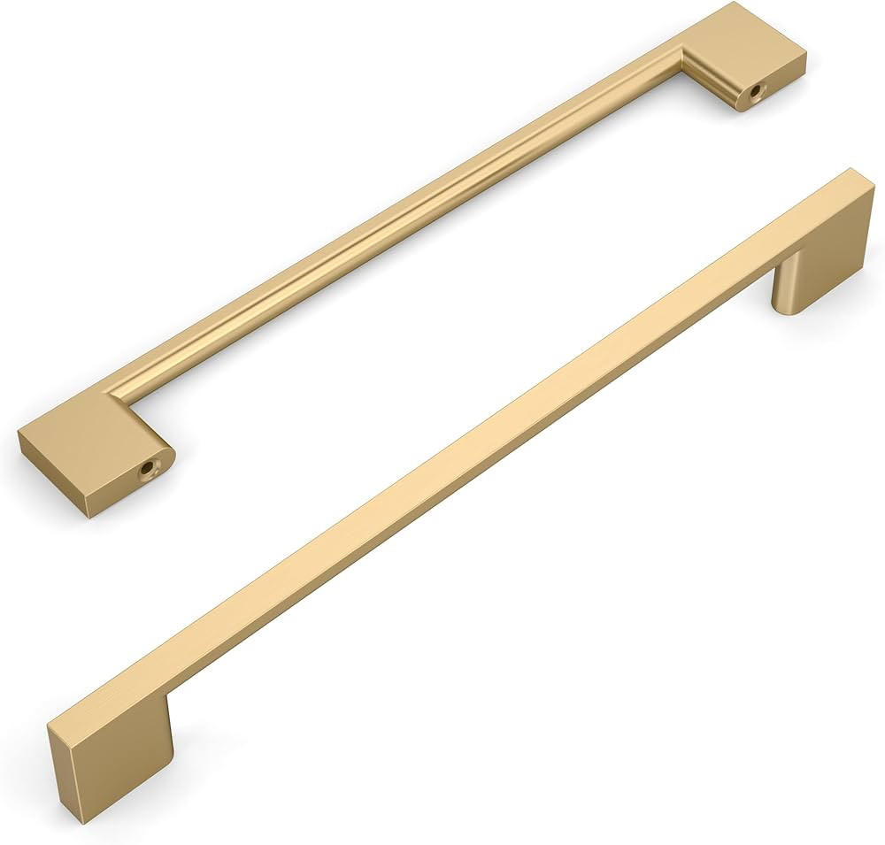 Amerdeco 10 Pack Champagne Bronze Cabinet Pulls 7.5 Inch(192MM) Hole Centers Kitchen Cabinet Hand... | Amazon (US)