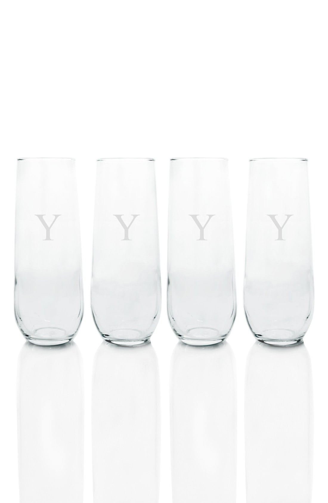 Monogram Stemless Champagne Flutes | Nordstrom