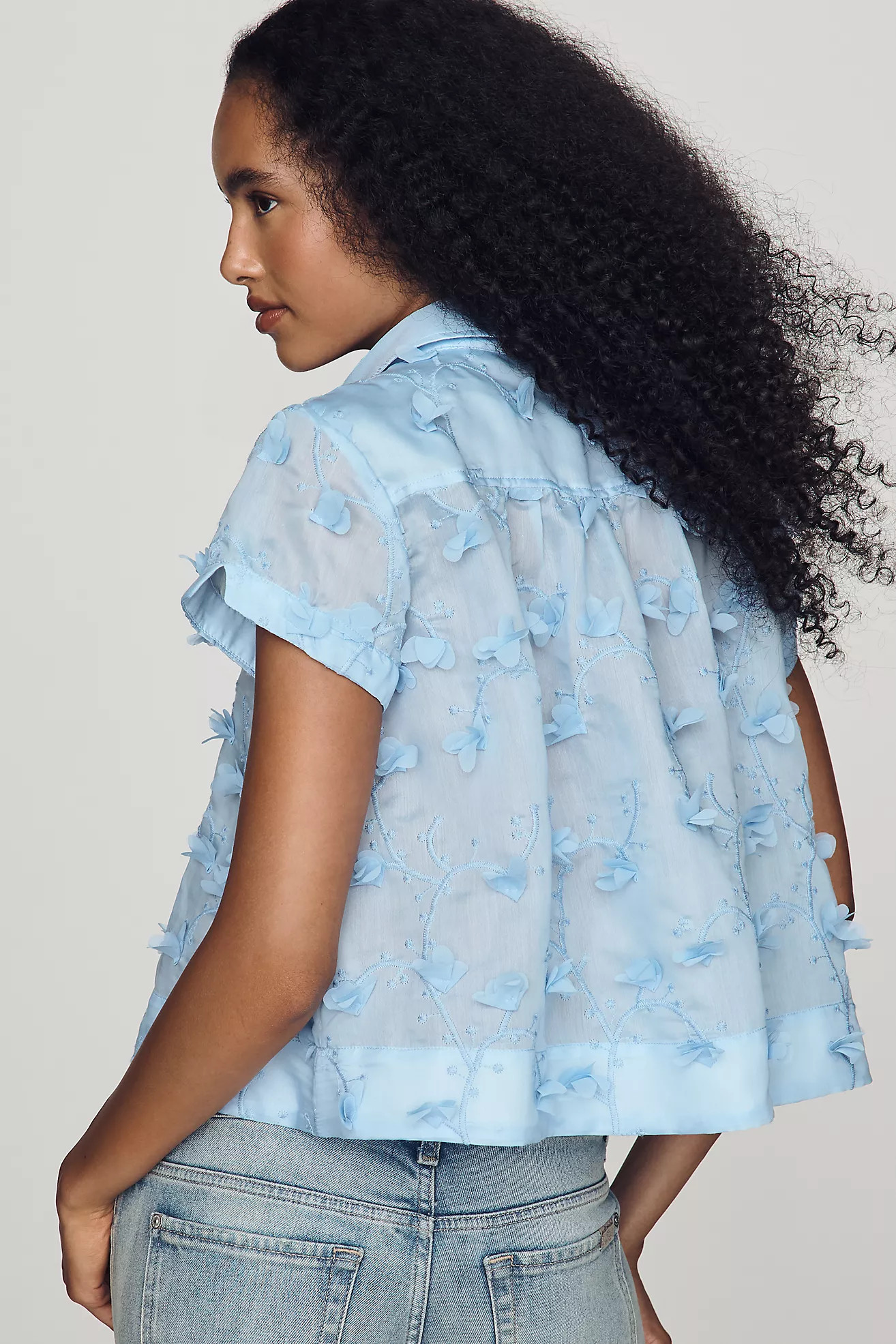 Maeve Textured Swing Top | Anthropologie (US)