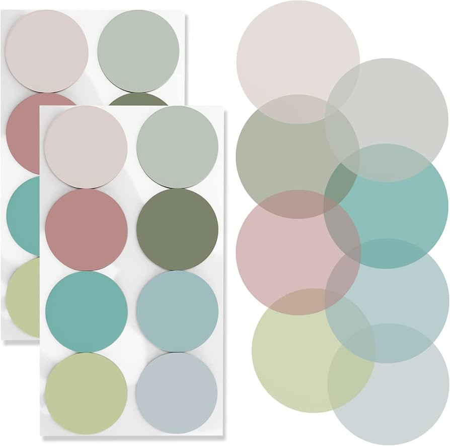 800 Sheets Transparent Sticky Notes Small Round Clear Sticky Notes Morandi Cute Sticky Tabs for P... | Amazon (US)