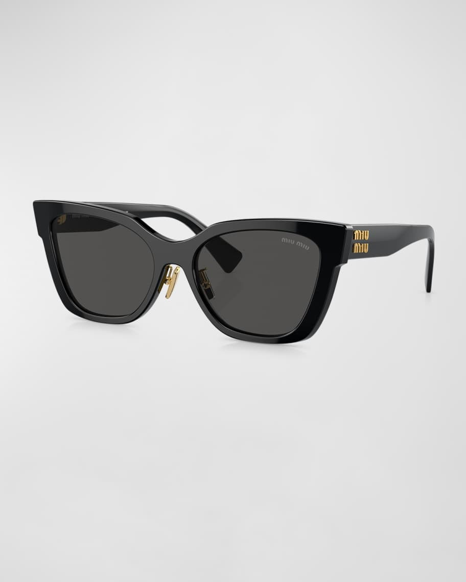Miu Miu Logo Acetate Square Sunglasses | Neiman Marcus