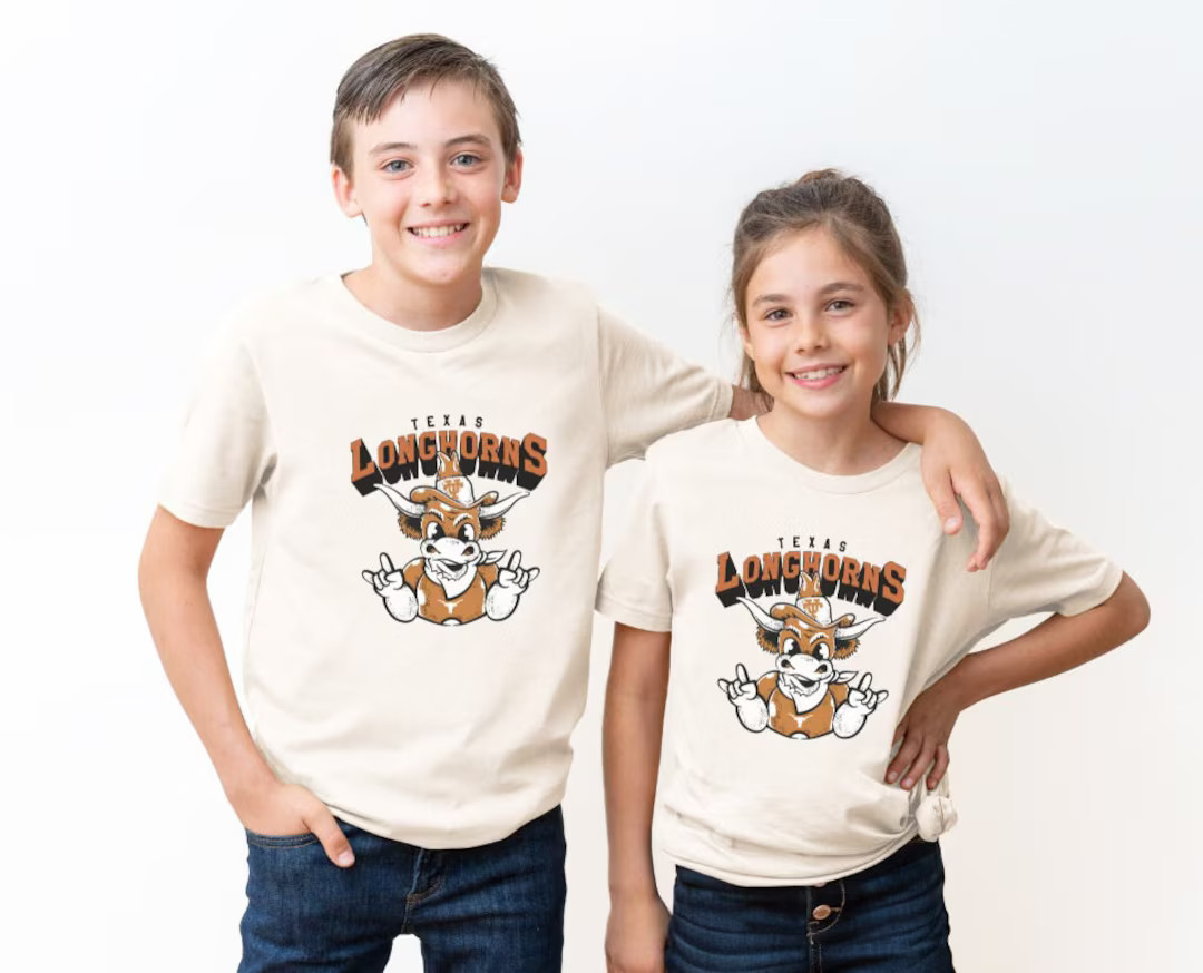 Kids Bevo T-vintage 90s Texas Longhorns Sweatshirt/university of Texas/texas Longhorns Shirt/long... | Etsy (US)