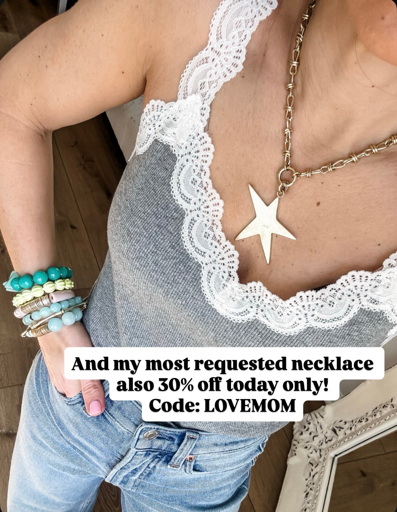 Code LOVEMOM or HOUSEOFLEO20. 
Beaded bracelets, bracelet stack, star necklace, spring jewelry, Summer jewelry

#LTKMothersDay #LTKOver40 #LTKSaleAlert