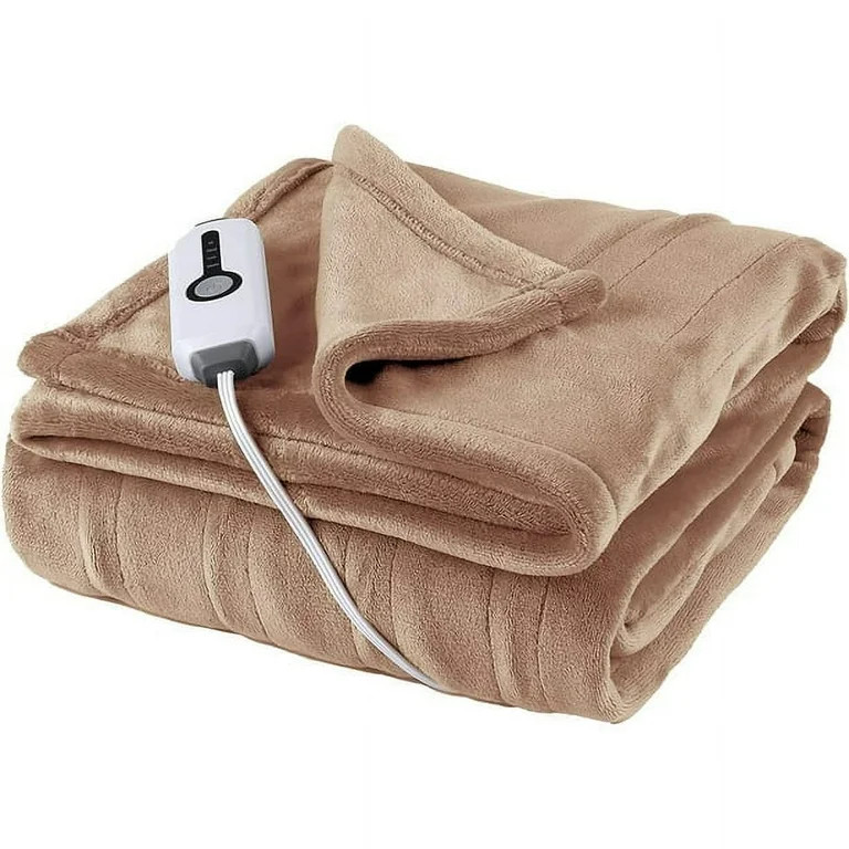 SUNNY HEAT Electric  Heated Blanket Throw Flannel 50" x 60" Throw Size-4 Heating Settings & 10 Ho... | Walmart (US)