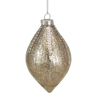 Northlight 5" Gold Mercury Glass Finial Christmas Ornament | Target