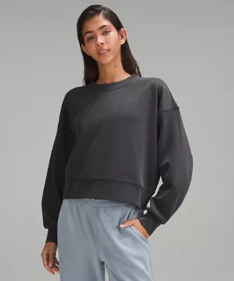 Softstreme Perfectly Oversized Ribbed Cropped Crew | lululemon (AU)