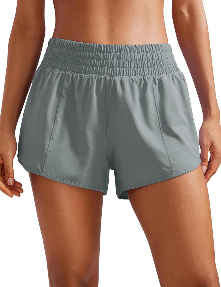 CRZ YOGA High Waisted Running Shorts for Women 2.5" - Mesh Liner Quick Dry for Workout Sport Athl... | Amazon (US)