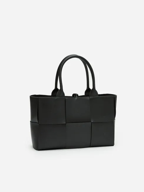 Tessare Woven Leather Handbag | J.McLaughlin