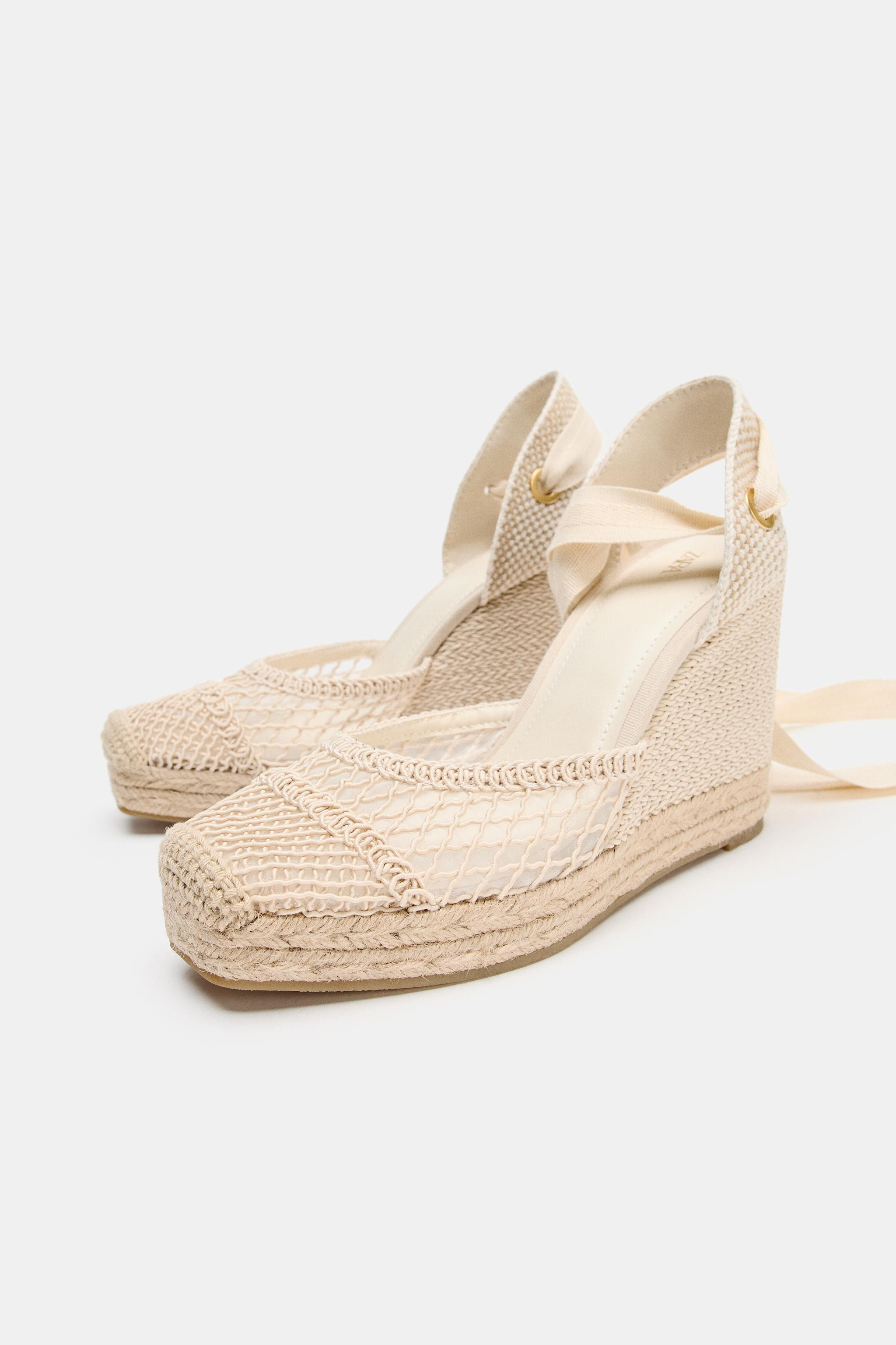 WOVEN WEDGE SANDALS | Zara US