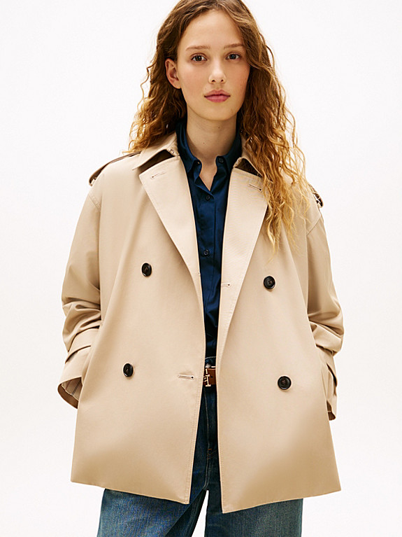 Water Repellent Relaxed Short Trench Coat | Tommy Hilfiger UK