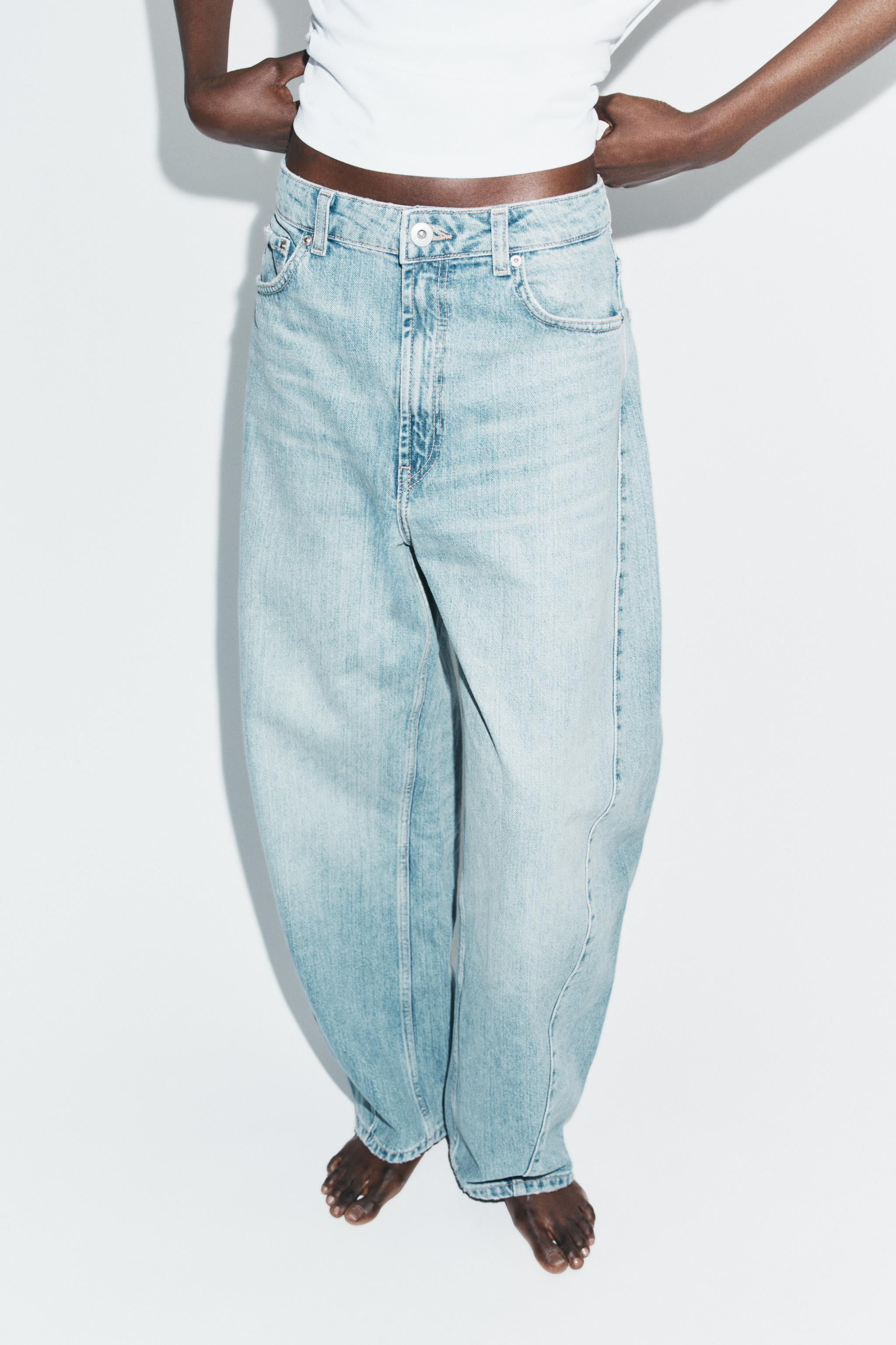 TRF MID-RISE BAGGY BARREL JEANS | Zara US