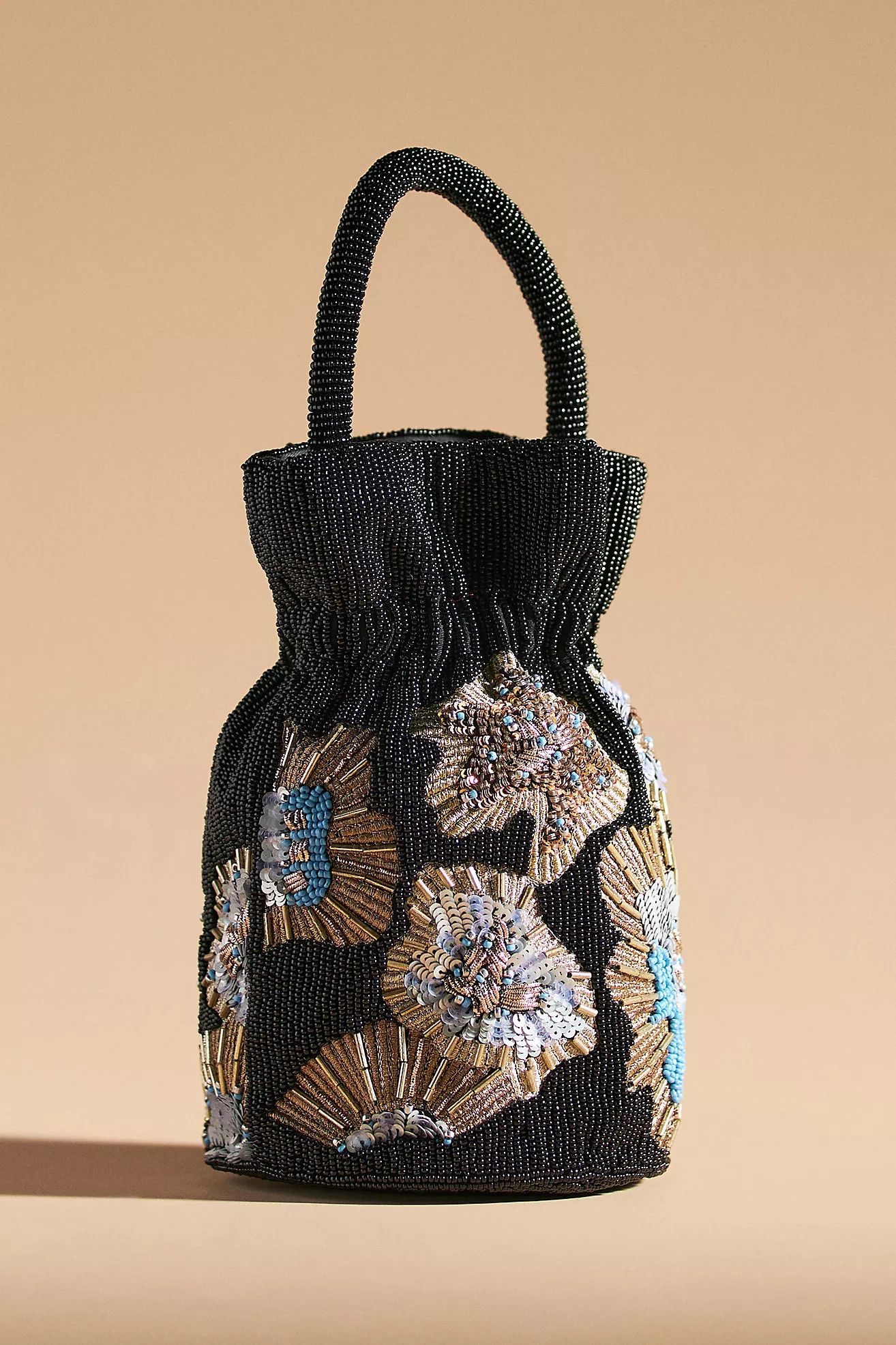 Beaded Floral Bucket Bag | Anthropologie (US)