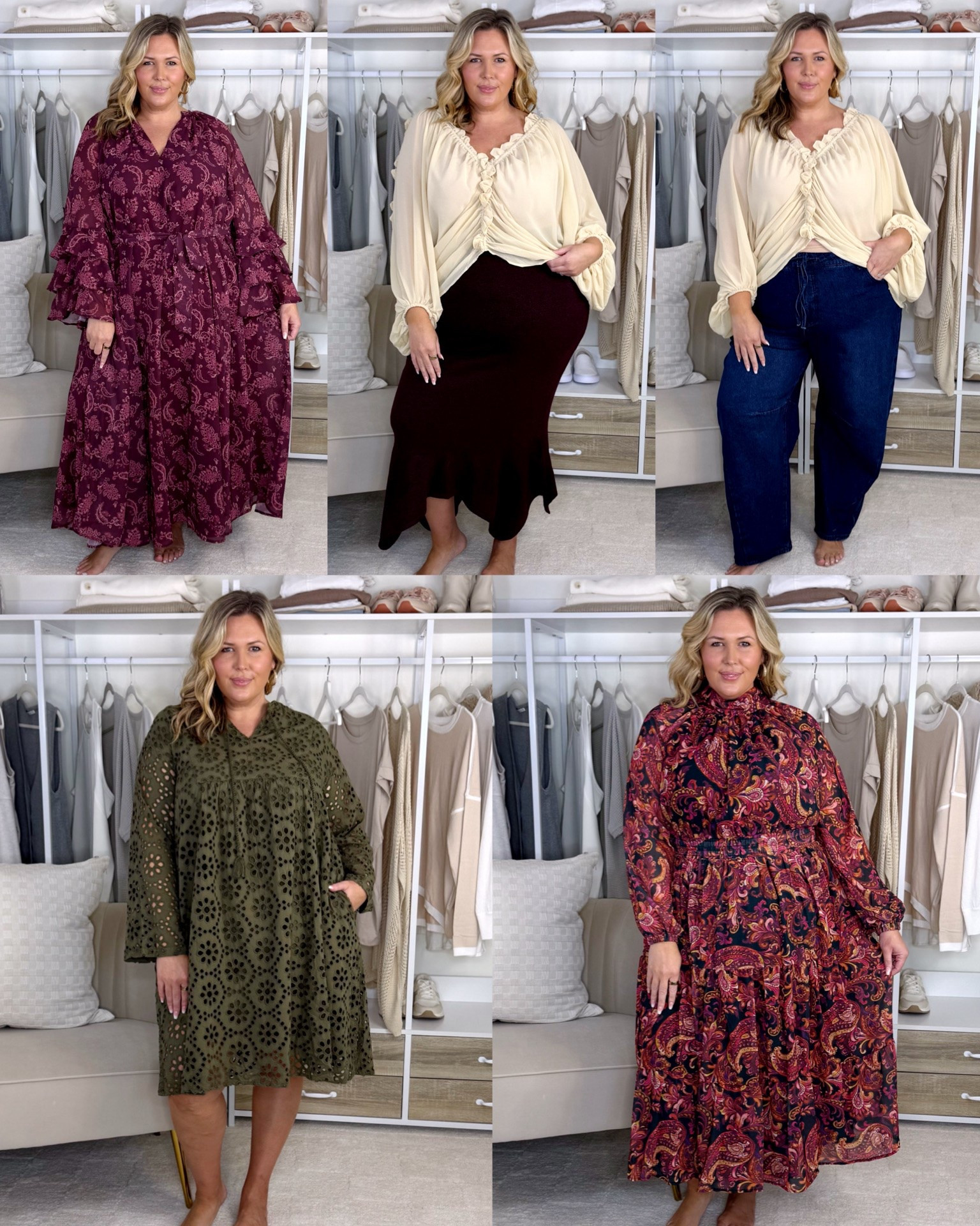 June and vie try on!! Wearing a size 18/20! Plus size, fall fashion, outfit inspo, mom life, apron belly