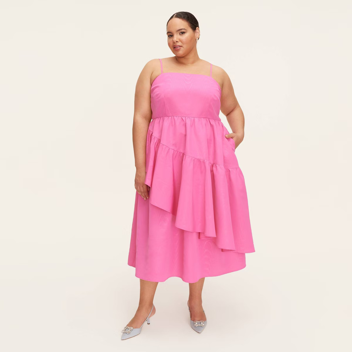 Women's Tiered Ruffle Midi Tank Dress - kate spade new york x Target Pink | Target