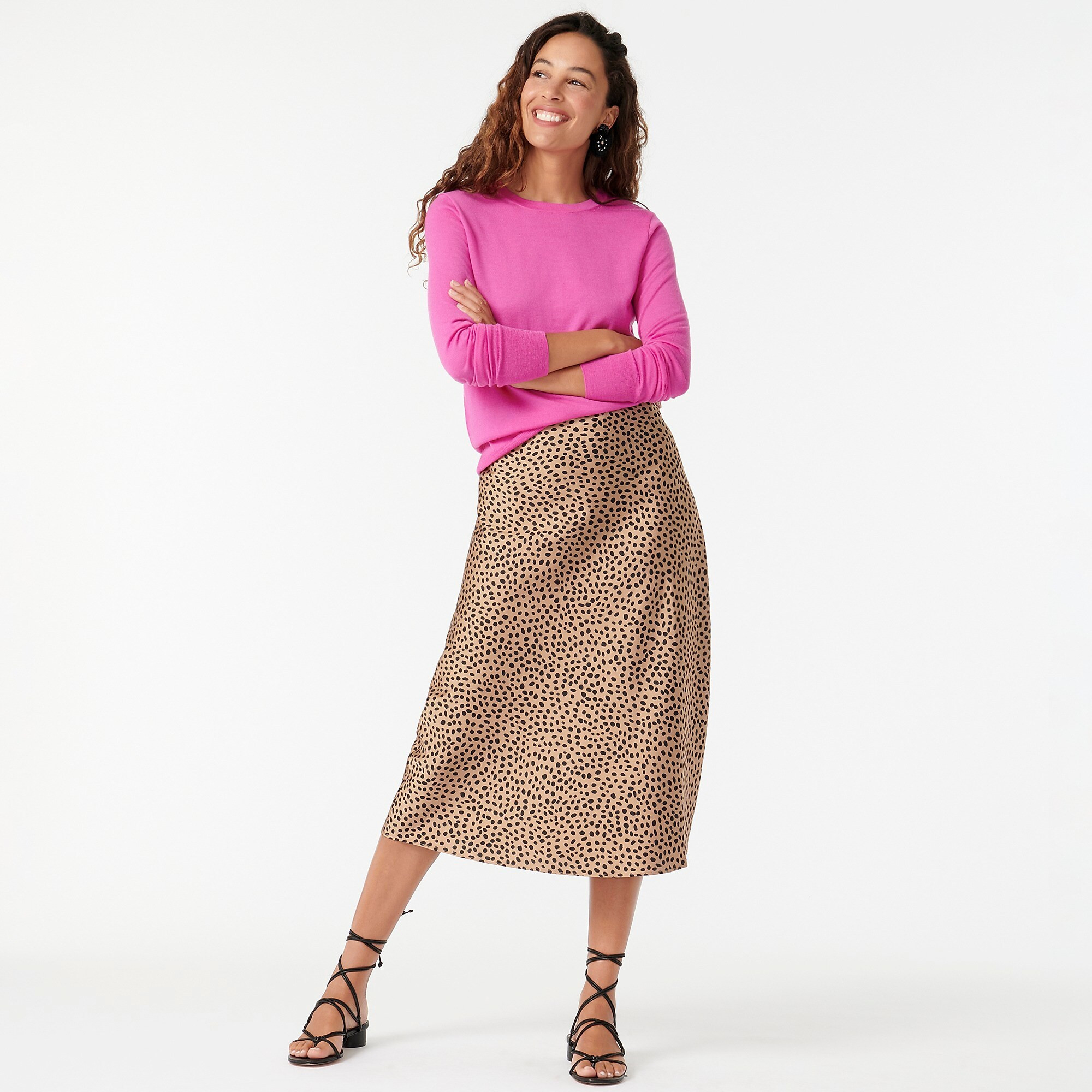 Pull-on slip skirt in leopard dot | J. Crew US