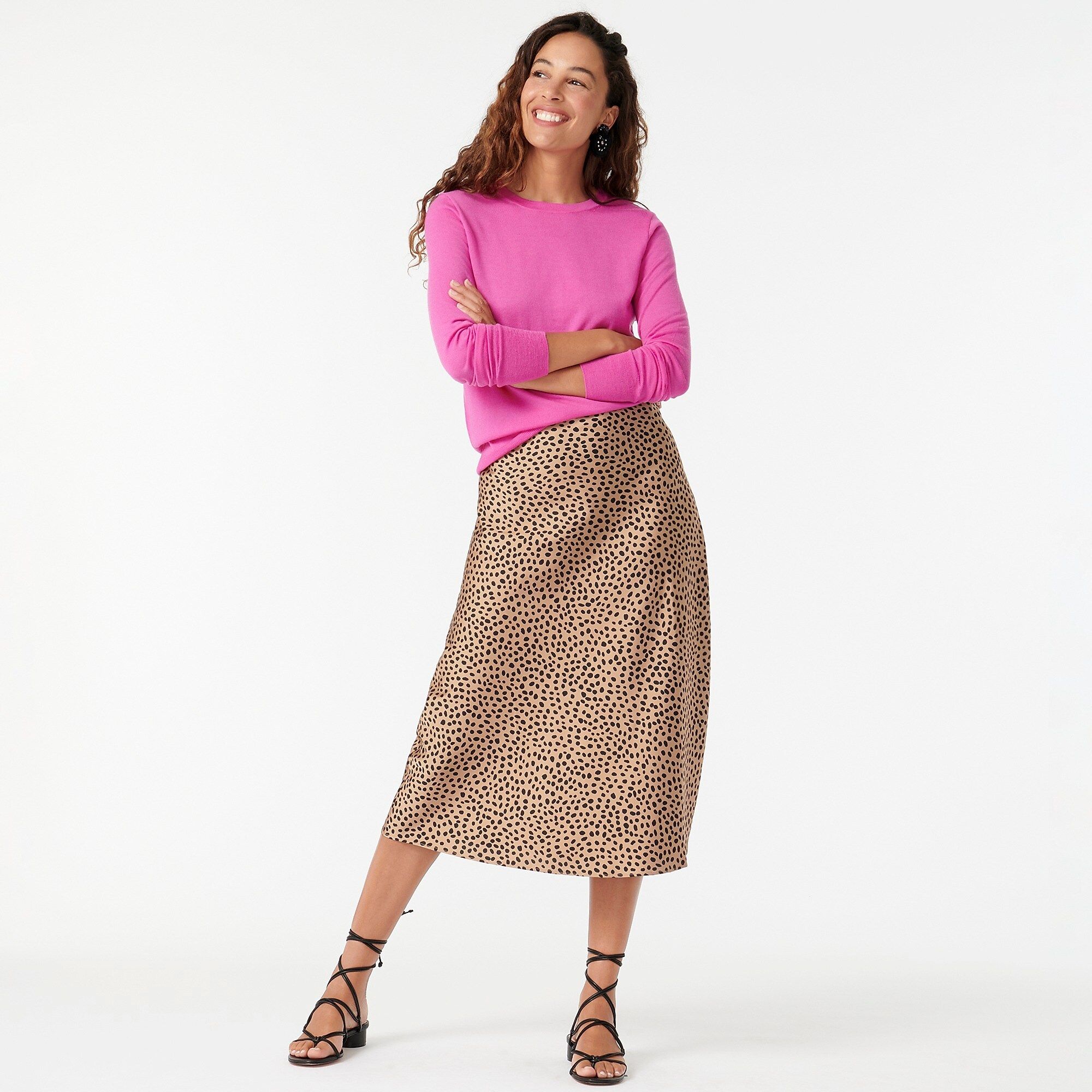 Pull-on slip skirt in leopard dot | J.Crew US