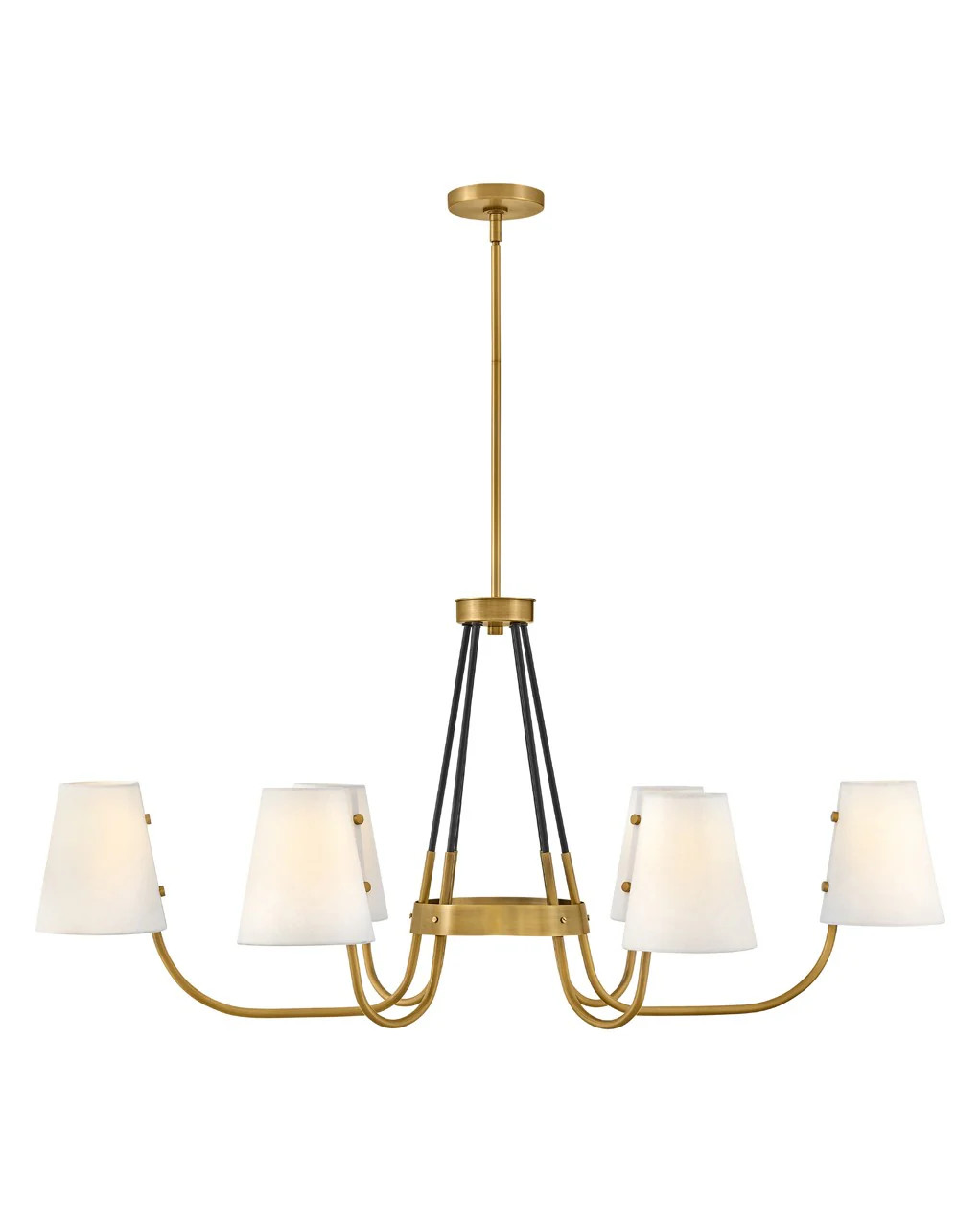 Aston LED Linear Pendant Heritage Brass | Lighting Design