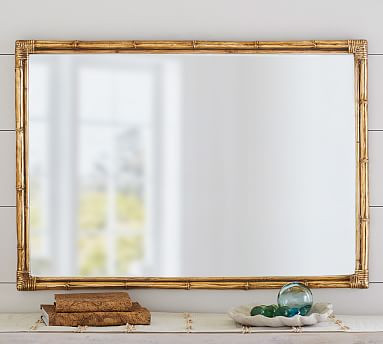 Gold Bamboo Frame Accent Mirror | Pottery Barn (US)