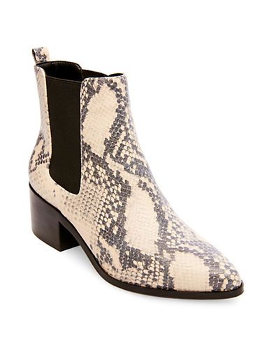 Design Lab Lord & Taylor Snake Print Booties | The Bay
