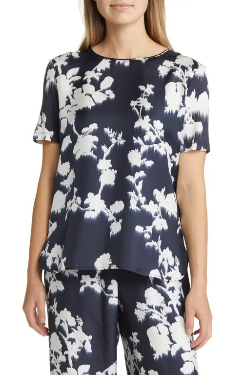 Max Mara Leisure Fagus Floral Top in Ultramarin at Nordstrom, Size Medium | Nordstrom