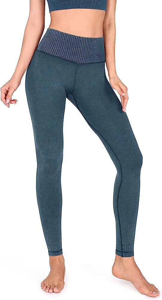 ODODOS Women's Seamless Leggings High Waist Ribbed Workout Gym Running Yoga Pants | Amazon (US)