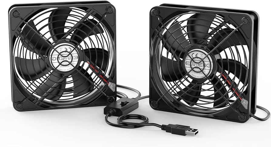 ELUTENG USB PC Computer Fan 140mm with 3 Speed Adjustable, Dual USB Cooling Fan 5V 1500 RPM Compu... | Amazon (UK)