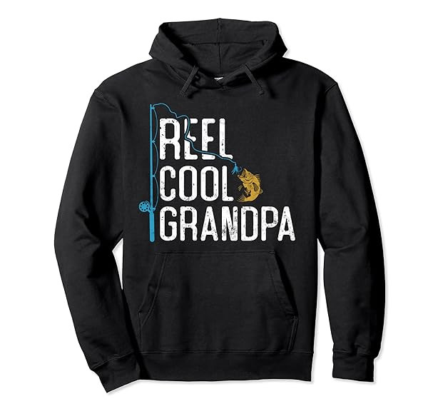 Fishing Reel Cool Grandpa Father’s Day Gift For Fisherman Pullover Hoodie | Amazon (US)