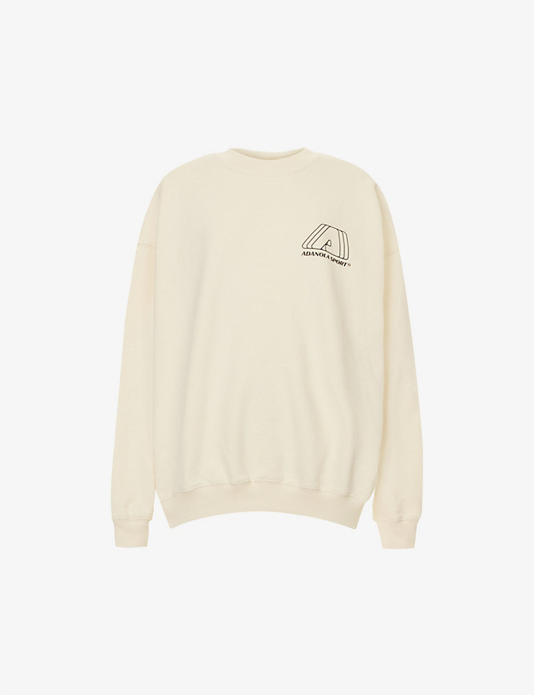 Brand-print oversized-fit cotton-jersey sweatshirt | Selfridges