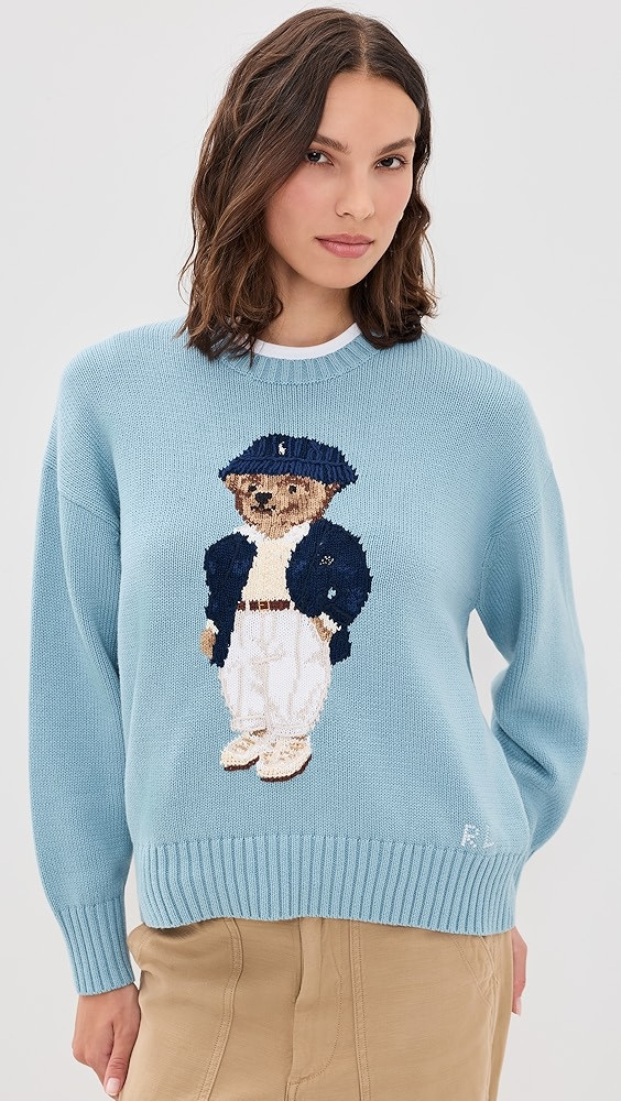 Cotton Bear Long Sleeve Crew Neck Pullover | Shopbop