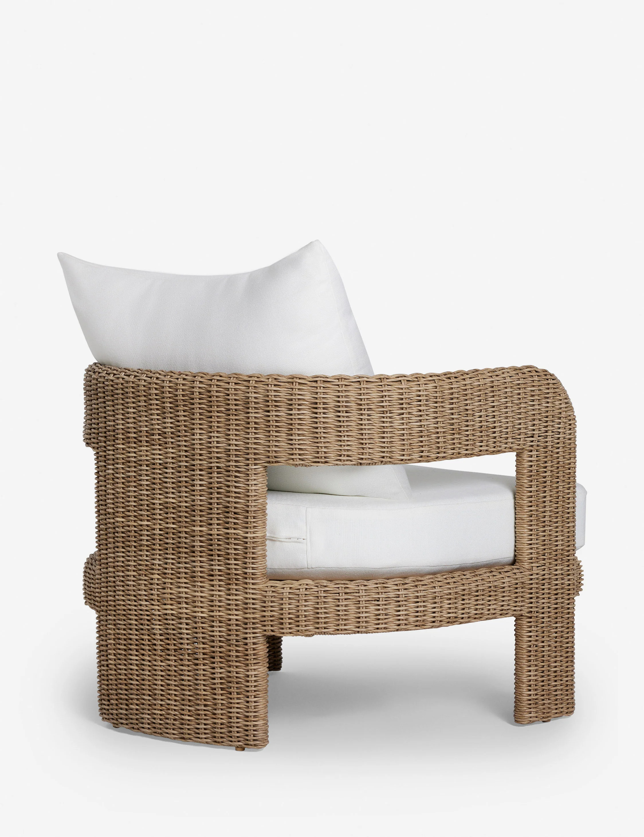 Hadler Outdoor Accent Chair, Ivory | Lulu and Georgia 
