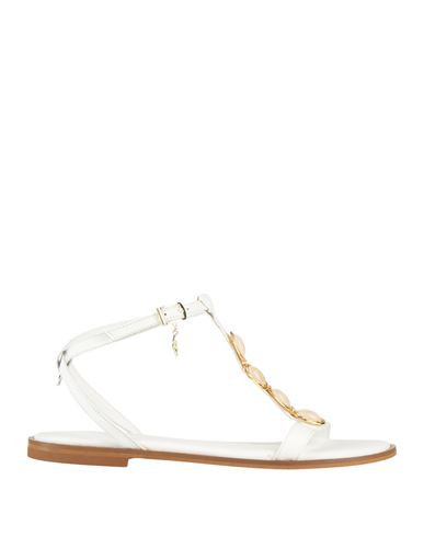 Caryatis Woman Sandals White Size 11 Leather | YOOX (US)