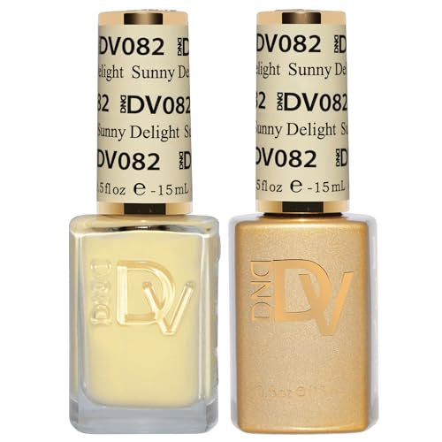 DND Gel Polish Set, Coquette Collection, UV/LED Gel Polish and Air Dry Nail Lacquer, Matching Chip-Free Polish Duo, 082 Sunny Delight, 0.5 Fl Oz | Amazon (US)
