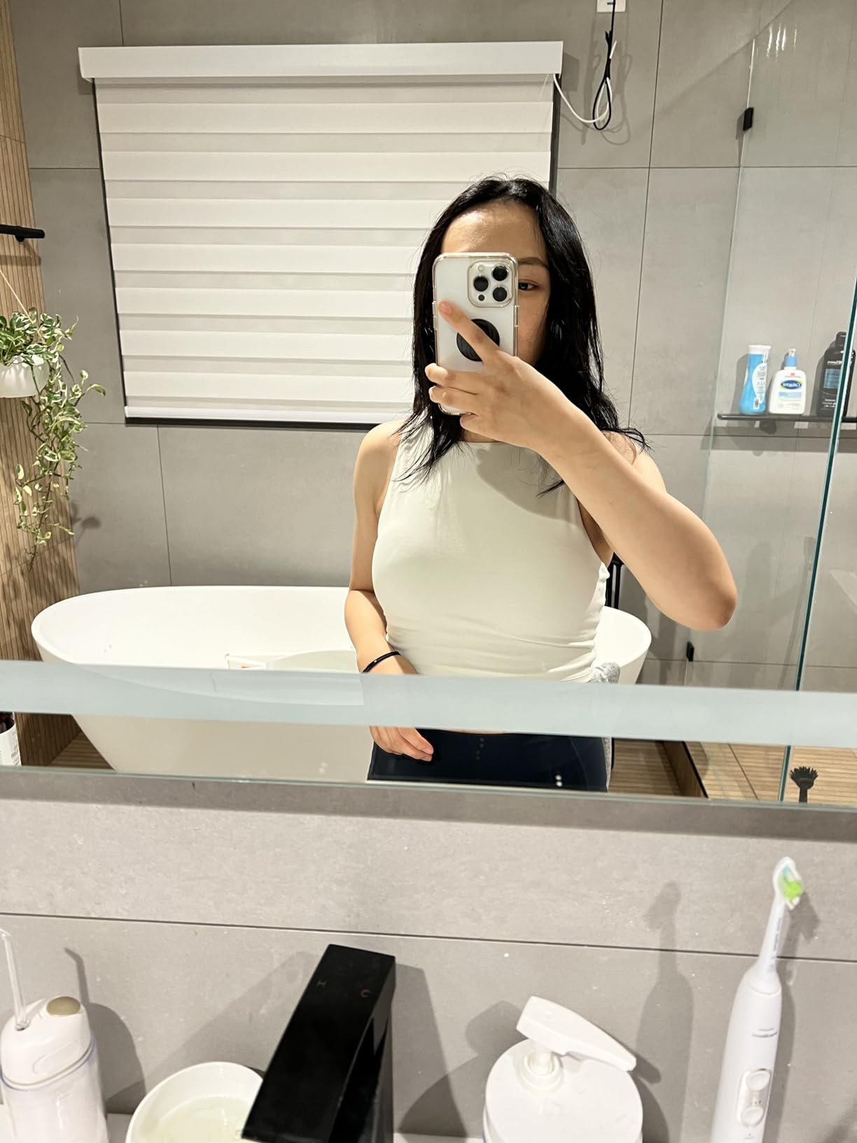 CRZ YOGA Butterluxe Racerback High Neck Longline Sports Bras for Women - Padded Workout Crop Tank... | Amazon (US)